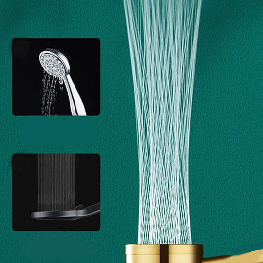 Gold Handheld Shower Head Pressurized 304 Stainless Steel Shower Head Clearhalo 'Bathroom Remodel & Bathroom Fixtures' 'Home Improvement' 'home_improvement' 'home_improvement_shower_heads' 'Shower Heads' 'shower_heads' 'Showers & Bathtubs Plumbing' 'Showers & Bathtubs' 1200x1200_d64c327b-4a93-4ac5-9602-f18a794e22ea