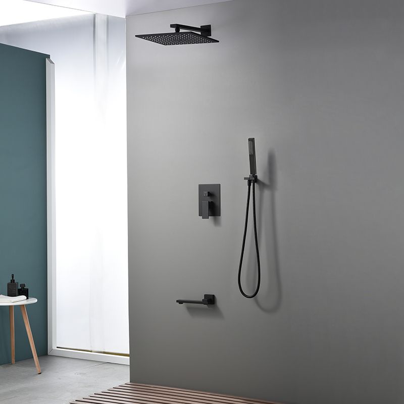 Modern Shower Faucet Brass Square Adjustable Shower Head Wall Mounted Shower Set Clearhalo 'Bathroom Remodel & Bathroom Fixtures' 'Home Improvement' 'home_improvement' 'home_improvement_shower_faucets' 'Shower Faucets & Systems' 'shower_faucets' 'Showers & Bathtubs Plumbing' 'Showers & Bathtubs' 1200x1200_d64d6a59-19fd-43bd-8259-eb9e676edbd0