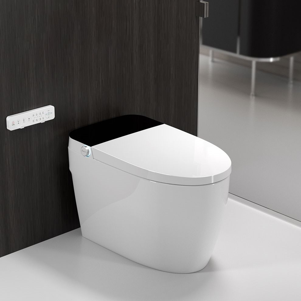 Ceramic Floor Standing Bidet Elongated Heated Seat Bidet in White Clearhalo 'Bathroom Remodel & Bathroom Fixtures' 'Bidets' 'Home Improvement' 'home_improvement' 'home_improvement_bidets' 'Toilets & Bidets' 1200x1200_d64e9b34-d069-464a-bbba-afdf1a776240
