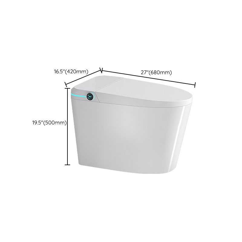 Elongated Smart Bidet White Ceramic One-Piece Smart Toilet Bidet Clearhalo 'Bathroom Remodel & Bathroom Fixtures' 'Bidets' 'Home Improvement' 'home_improvement' 'home_improvement_bidets' 'Toilets & Bidets' 1200x1200_d660fe53-8162-4e7f-97f8-5dfaeb61335b