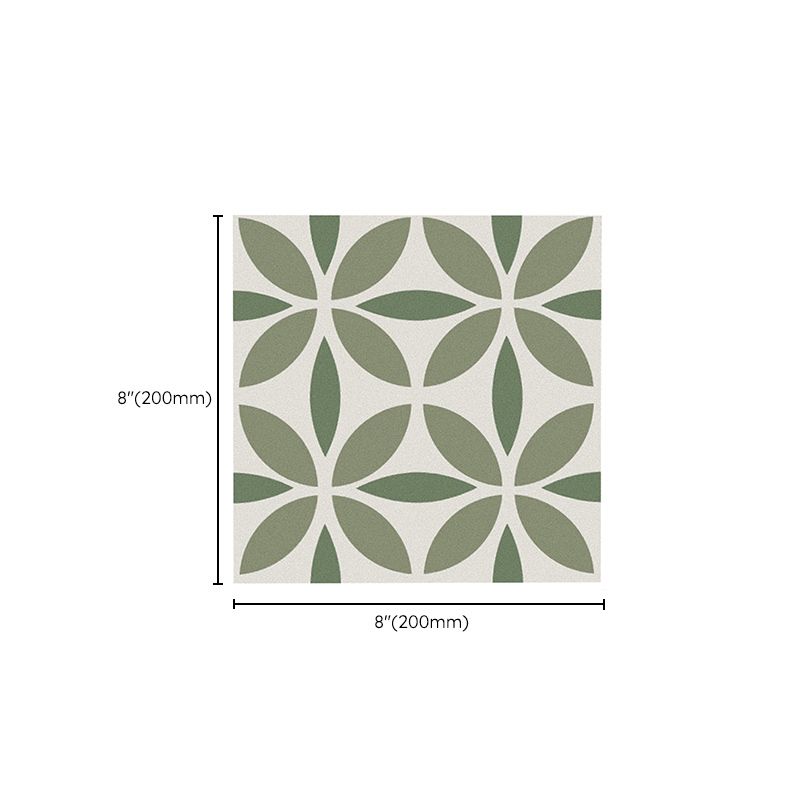 Indoor Vinyl Tile Flower Print Peel and Stick Waterproof Square Vinyl Tile Clearhalo 'Flooring 'Home Improvement' 'home_improvement' 'home_improvement_vinyl_flooring' 'Vinyl Flooring' 'vinyl_flooring' Walls and Ceiling' 1200x1200_d6957848-d0ad-42a9-8850-8418da3c081b