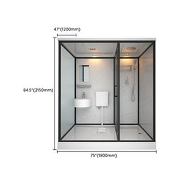 Modern Rectangular Sliding Shower Enclosure Framed Shower Enclosure ...