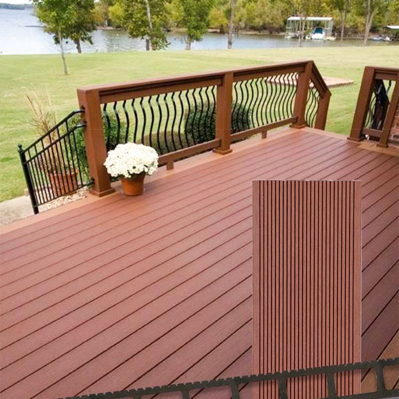 Tradition Water Resistant Floor Tile Smooth Click Lock Engineered Wood for Patio Garden Clearhalo 'Flooring 'Hardwood Flooring' 'hardwood_flooring' 'Home Improvement' 'home_improvement' 'home_improvement_hardwood_flooring' Walls and Ceiling' 1200x1200_d6af2d3f-9ebc-49d1-be50-b8cc972d2c4b