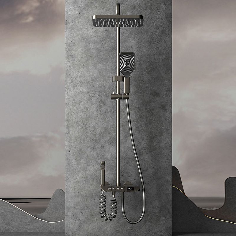 Modern Shower Trim Brass Handheld Shower Head Thermostatic Shower Head Combo Clearhalo 'Bathroom Remodel & Bathroom Fixtures' 'Home Improvement' 'home_improvement' 'home_improvement_shower_faucets' 'Shower Faucets & Systems' 'shower_faucets' 'Showers & Bathtubs Plumbing' 'Showers & Bathtubs' 1200x1200_d6b3acd7-869d-4044-842f-33abc4cc6793