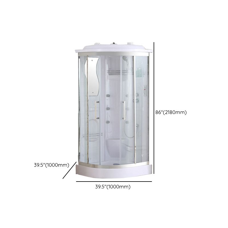 White Shower Stall Stainless Steel Shower Enclosure with Base Included Clearhalo 'Bathroom Remodel & Bathroom Fixtures' 'Home Improvement' 'home_improvement' 'home_improvement_shower_stalls_enclosures' 'Shower Stalls & Enclosures' 'shower_stalls_enclosures' 'Showers & Bathtubs' 1200x1200_d6c6671f-c5eb-42d2-89bb-8edd66a8faf4