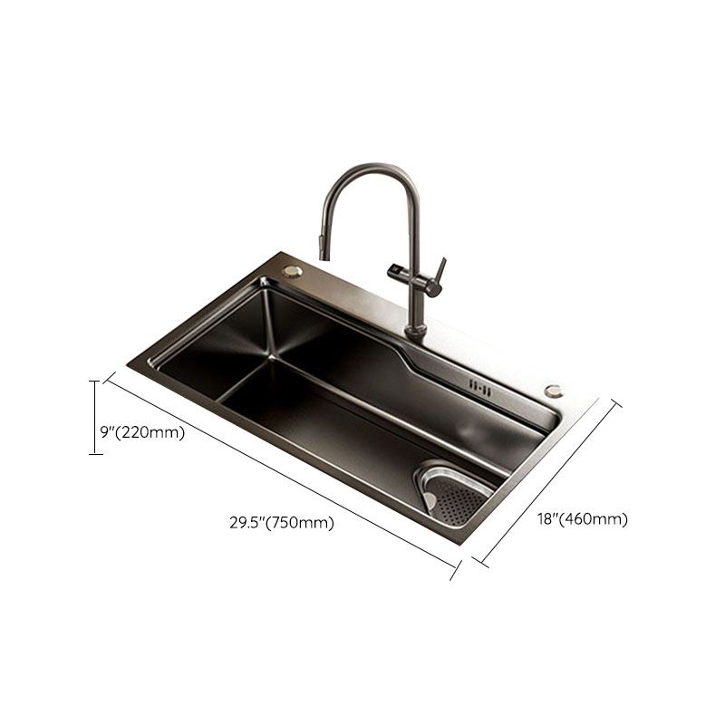 Contemporary Style Kitchen Sink Stainless Steel 3 Holes Drop-In Kitchen Sink Clearhalo 'Home Improvement' 'home_improvement' 'home_improvement_kitchen_sinks' 'Kitchen Remodel & Kitchen Fixtures' 'Kitchen Sinks & Faucet Components' 'Kitchen Sinks' 'kitchen_sinks' 1200x1200_d6d9ec5f-f9df-4117-b12b-fd0e1050e168