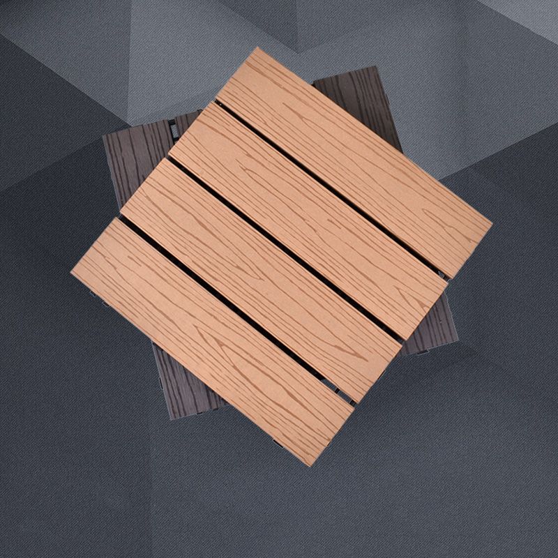 Contemporary Square Wood Tile Wire Brushed Brown Engineered Wood for Patio Garden Clearhalo 'Flooring 'Hardwood Flooring' 'hardwood_flooring' 'Home Improvement' 'home_improvement' 'home_improvement_hardwood_flooring' Walls and Ceiling' 1200x1200_d6e2dd32-4b35-4f85-92b9-58ebdbe66549