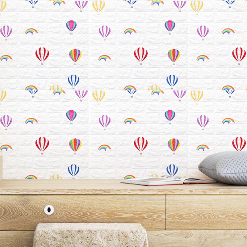 Cartoon 3D Embossed Wall Panel Waterproof Foam Indoor Wall Tile for Children Room Clearhalo 'Flooring 'Home Improvement' 'home_improvement' 'home_improvement_wall_paneling' 'Wall Paneling' 'wall_paneling' 'Walls & Ceilings' Walls and Ceiling' 1200x1200_d6e7933c-e0f4-4048-ad91-19a5080be979