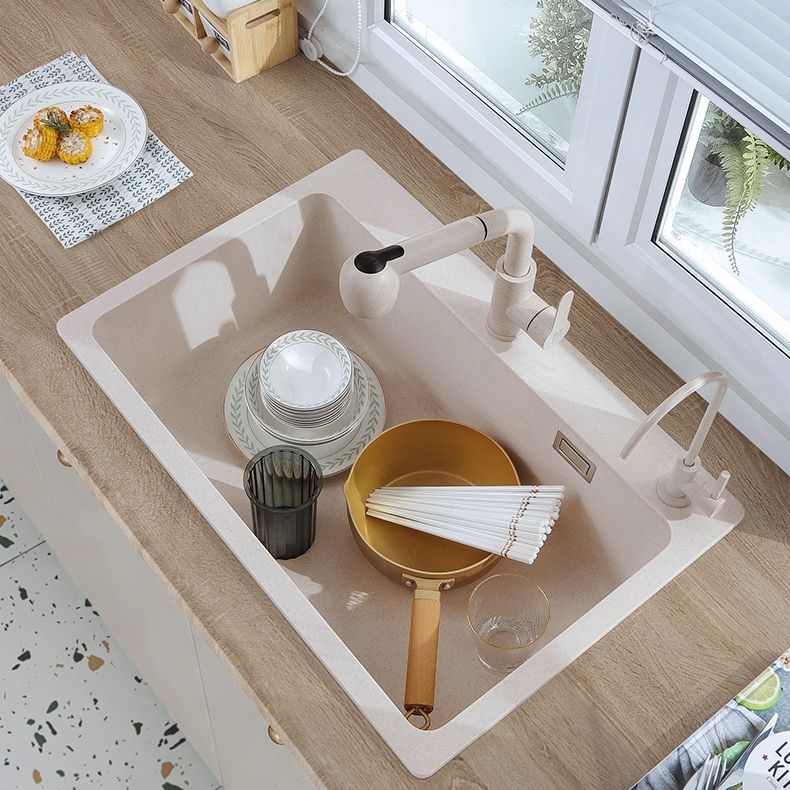 White Quartz Kitchen Sink Single Bowl Sink with Basket Strainer Clearhalo 'Home Improvement' 'home_improvement' 'home_improvement_kitchen_sinks' 'Kitchen Remodel & Kitchen Fixtures' 'Kitchen Sinks & Faucet Components' 'Kitchen Sinks' 'kitchen_sinks' 1200x1200_d6ee115b-582e-4f95-8ea4-be83a5e0939e