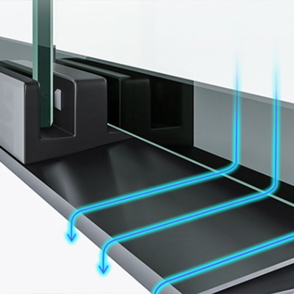 Double Sliding Semi Frameless Inline Tempered Glass Shower Door Clearhalo 'Bathroom Remodel & Bathroom Fixtures' 'Home Improvement' 'home_improvement' 'home_improvement_shower_tub_doors' 'Shower and Tub Doors' 'shower_tub_doors' 'Showers & Bathtubs' 1200x1200_d6fc2e79-4ed6-456c-af9c-68d9c4e282e2