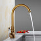 Traditional 1-Hole Kitchen Faucet Swivel Spout Gooseneck Standard Kitchen Faucets Clearhalo 'Home Improvement' 'home_improvement' 'home_improvement_kitchen_faucets' 'Kitchen Faucets' 'Kitchen Remodel & Kitchen Fixtures' 'Kitchen Sinks & Faucet Components' 'kitchen_faucets' 1200x1200_d7122621-48b0-4640-ba85-f51de2c780e9