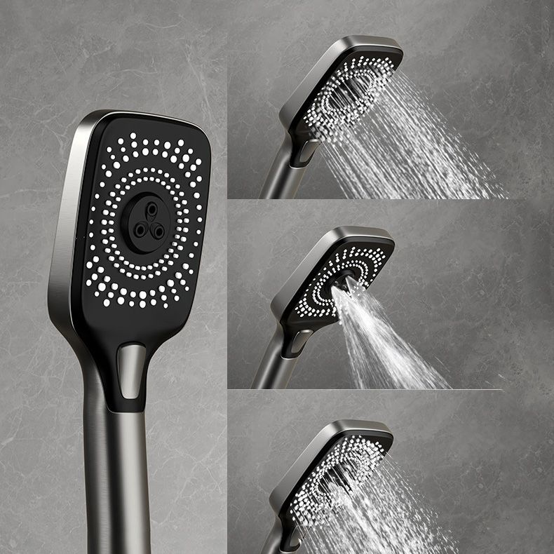 Wall Mounted Modern Square Metal Shower Brass Shower Head Shower Faucet in Gray Clearhalo 'Bathroom Remodel & Bathroom Fixtures' 'Home Improvement' 'home_improvement' 'home_improvement_shower_faucets' 'Shower Faucets & Systems' 'shower_faucets' 'Showers & Bathtubs Plumbing' 'Showers & Bathtubs' 1200x1200_d71ea24d-fc48-41d3-a52c-1eebfac70750