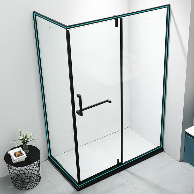 Black Rectangle Shower Enclosure Clear Tempered Glass Shower Enclosure Clearhalo 'Bathroom Remodel & Bathroom Fixtures' 'Home Improvement' 'home_improvement' 'home_improvement_shower_stalls_enclosures' 'Shower Stalls & Enclosures' 'shower_stalls_enclosures' 'Showers & Bathtubs' 1200x1200_d72ad630-ab64-4f57-a183-e649951f5b4f