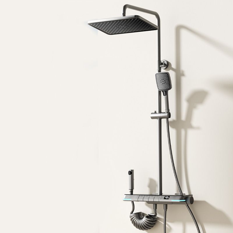 Shower Set Slide Bar Included Pure Color Wall Mounted Shower Head Combo Clearhalo 'Bathroom Remodel & Bathroom Fixtures' 'Home Improvement' 'home_improvement' 'home_improvement_shower_faucets' 'Shower Faucets & Systems' 'shower_faucets' 'Showers & Bathtubs Plumbing' 'Showers & Bathtubs' 1200x1200_d73e5680-e6c7-4e0a-902d-7db7710f734a