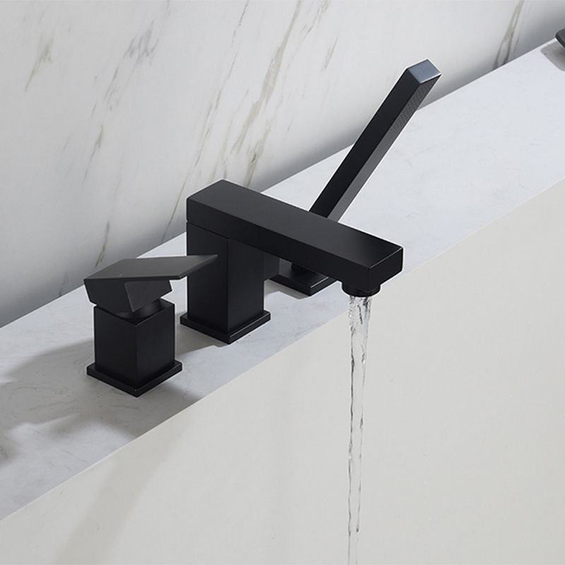 Deck Mounted Metal Freestanding Tub Filler Single Handle Freestanding Faucet Clearhalo 'Bathroom Remodel & Bathroom Fixtures' 'Bathtub Faucets' 'bathtub_faucets' 'Home Improvement' 'home_improvement' 'home_improvement_bathtub_faucets' 1200x1200_d7563f01-ce24-44cb-a273-3defa5125ddf