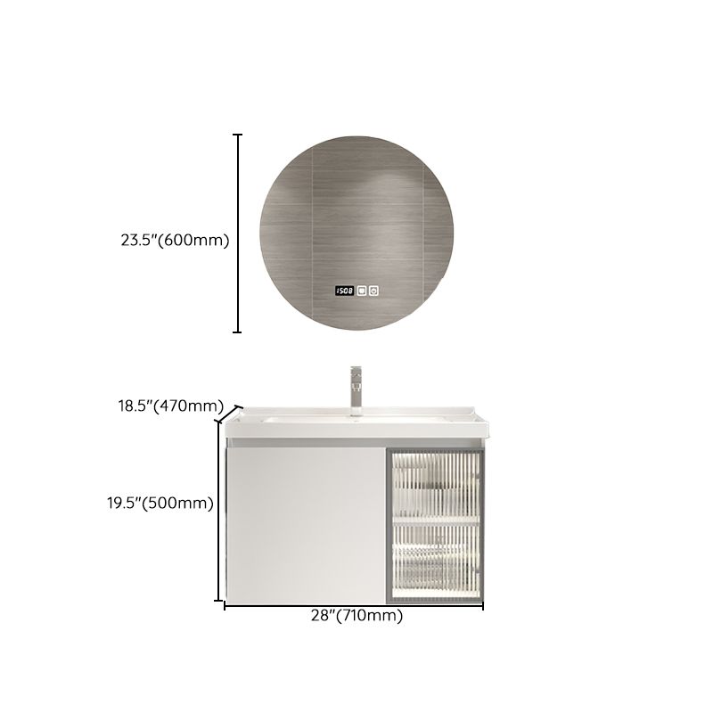 Wood Frame Bath Vanity Door Wall-Mounted Single Sink Mirror Rectangular White Vanity Clearhalo 'Bathroom Remodel & Bathroom Fixtures' 'Bathroom Vanities' 'bathroom_vanities' 'Home Improvement' 'home_improvement' 'home_improvement_bathroom_vanities' 1200x1200_d75f1de8-047b-4c21-a267-659c9d43b061