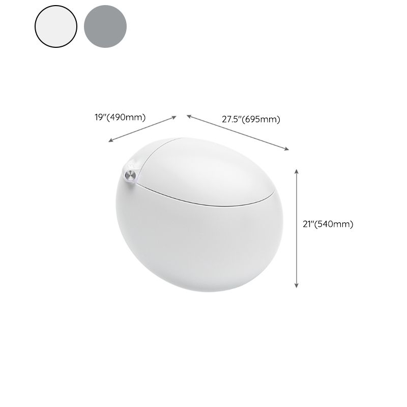 Contemporary Round White Heated Seat Warm Air Dryer Smart Toilet Clearhalo 'Bathroom Remodel & Bathroom Fixtures' 'Bidets' 'Home Improvement' 'home_improvement' 'home_improvement_bidets' 'Toilets & Bidets' 1200x1200_d765ca20-cd95-4fa8-9138-8c9920e459dd
