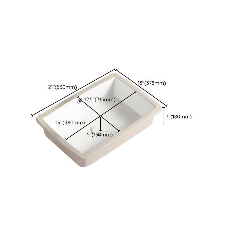 Contemporary Bathroom Sink with Pop-Up Drain Porcelain Rectangular Undermount Vanity Sink Clearhalo 'Bathroom Remodel & Bathroom Fixtures' 'Bathroom Sinks & Faucet Components' 'Bathroom Sinks' 'bathroom_sink' 'Home Improvement' 'home_improvement' 'home_improvement_bathroom_sink' 1200x1200_d775cb50-0726-4673-9d82-fd980b1d4295