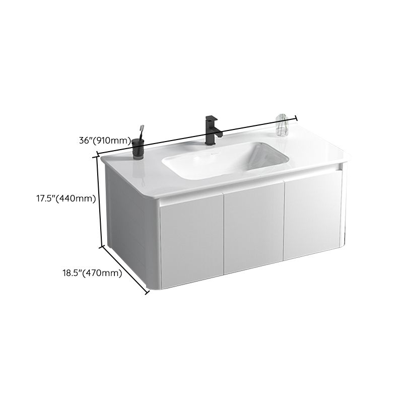 Wall Mount Bathroom Vanity Modern White Ceramic Single-Sink Vanity Set Clearhalo 'Bathroom Remodel & Bathroom Fixtures' 'Bathroom Vanities' 'bathroom_vanities' 'Home Improvement' 'home_improvement' 'home_improvement_bathroom_vanities' 1200x1200_d77c48eb-d6cf-4aef-9c83-4f6741fd15bc