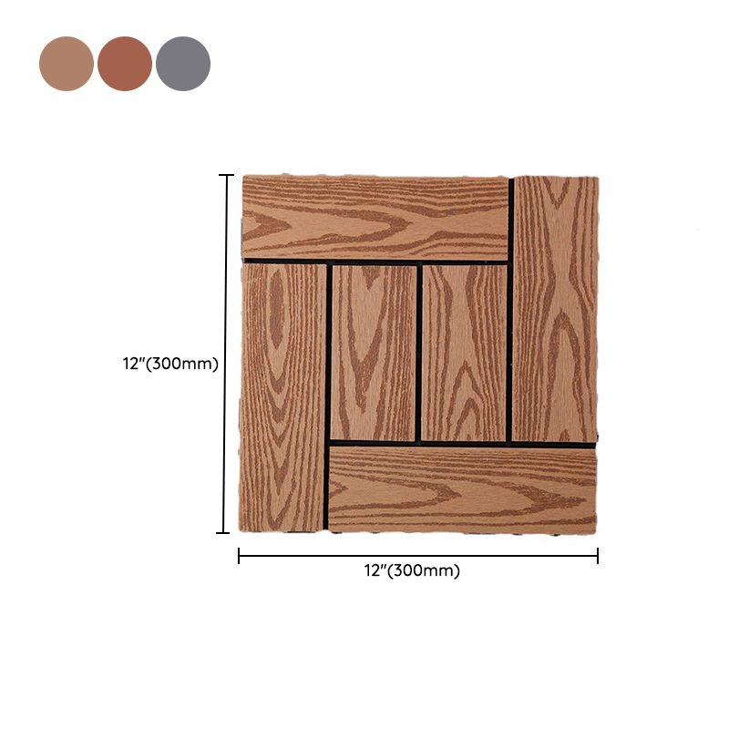 Rectangle Engineered Floor Tile Water Resistant Parquet Wooden Floor for Balcony Clearhalo 'Flooring 'Hardwood Flooring' 'hardwood_flooring' 'Home Improvement' 'home_improvement' 'home_improvement_hardwood_flooring' Walls and Ceiling' 1200x1200_d7853739-54f0-4677-987e-b6a361f59b78