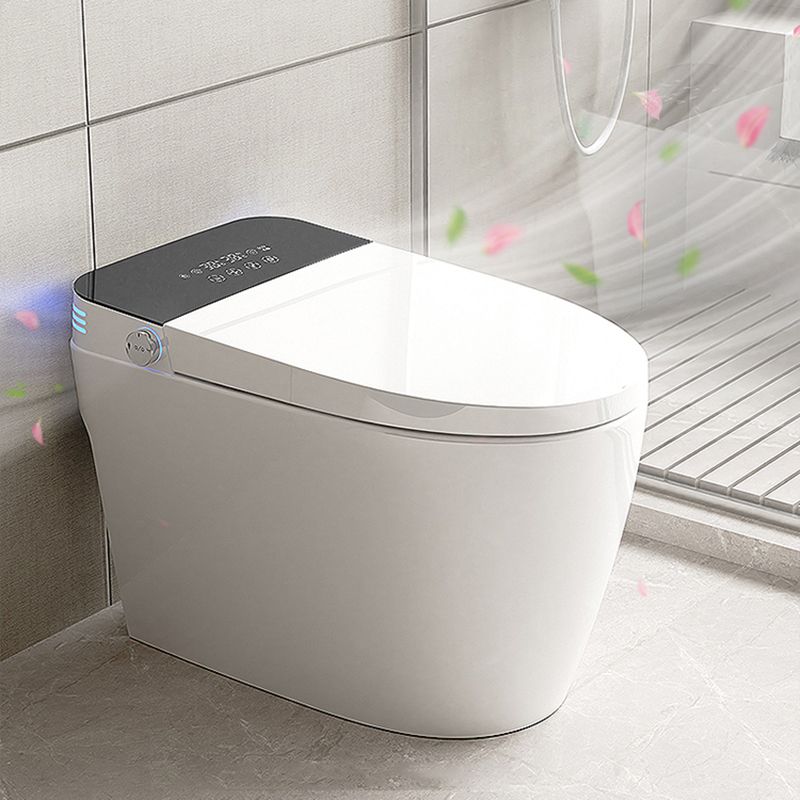 Modern White Temperature Control Bidet Elongated Toilet Seat Bidet with Heated Seat Clearhalo 'Bathroom Remodel & Bathroom Fixtures' 'Bidets' 'Home Improvement' 'home_improvement' 'home_improvement_bidets' 'Toilets & Bidets' 1200x1200_d7a6822e-574f-4953-bcb4-bf23ff63bce4