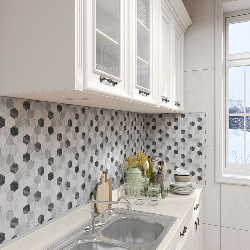 Peel & Stick Mosaic Tile Plastic Stain Resistant Plastic Peel & Stick Tile 180-Pack Clearhalo 'Flooring 'Home Improvement' 'home_improvement' 'home_improvement_peel_stick_blacksplash' 'Peel & Stick Backsplash Tile' 'peel_stick_blacksplash' 'Walls & Ceilings' Walls and Ceiling' 1200x1200_d7d0ab4b-cdbb-4d96-8ff7-d35acd1299ce
