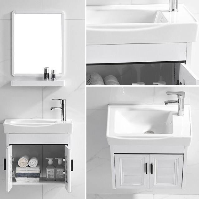 Wall Mount Modern White Bathroom Sink Vanity with Doors Sink Clearhalo 'Bathroom Remodel & Bathroom Fixtures' 'Bathroom Vanities' 'bathroom_vanities' 'Home Improvement' 'home_improvement' 'home_improvement_bathroom_vanities' 1200x1200_d7f002b2-0821-4a9b-b893-43539e0b7dd0