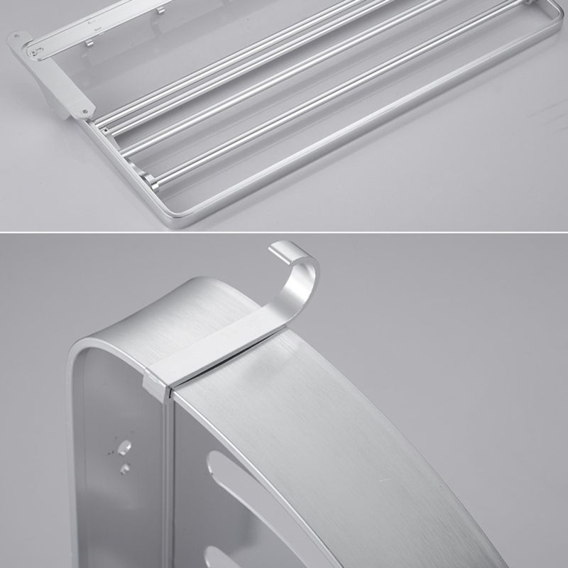 6-Piece Contemporary Bath Hardware Set Bath Shelf/Towel Bar Paper Holder Included Clearhalo 'Bathroom Hardware Sets' 'Bathroom Hardware' 'Bathroom Remodel & Bathroom Fixtures' 'bathroom_hardware_sets' 'Home Improvement' 'home_improvement' 'home_improvement_bathroom_hardware_sets' 1200x1200_d7f6fb9b-c5ab-4e8e-b2d9-24945255dc31