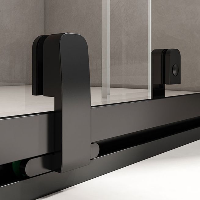 Frame Single Sliding Shower Door Transparent 8mm Tempered Shower Bath Door Clearhalo 'Bathroom Remodel & Bathroom Fixtures' 'Home Improvement' 'home_improvement' 'home_improvement_shower_tub_doors' 'Shower and Tub Doors' 'shower_tub_doors' 'Showers & Bathtubs' 1200x1200_d80d745e-fe65-4cf0-a8dd-9ef300428af0