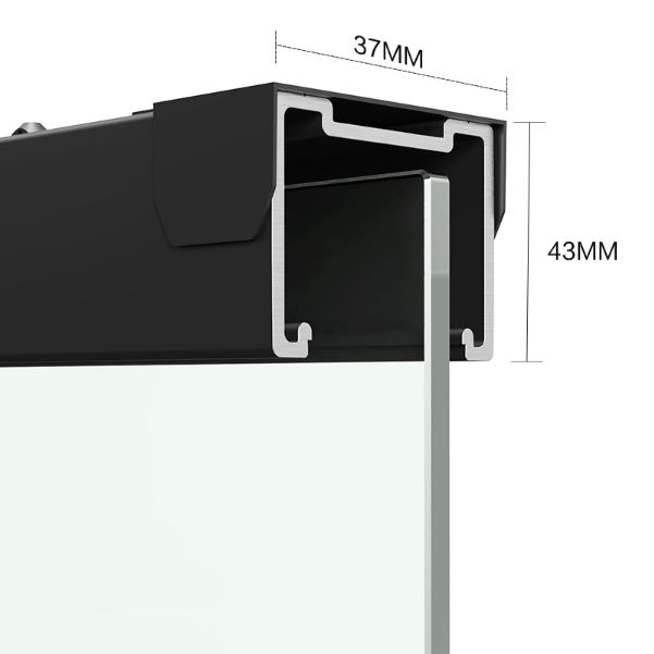 Semi Frameless Shower Door Tempered Double Sliding Shower Doors Clearhalo 'Bathroom Remodel & Bathroom Fixtures' 'Home Improvement' 'home_improvement' 'home_improvement_shower_tub_doors' 'Shower and Tub Doors' 'shower_tub_doors' 'Showers & Bathtubs' 1200x1200_d82278ec-e61c-424b-ac3f-644dd5abe860