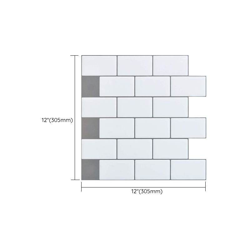 Plastic Peel & Stick Subway Tile Modern Simple Subway Tile Wallpaper Clearhalo 'Flooring 'Home Improvement' 'home_improvement' 'home_improvement_peel_stick_blacksplash' 'Peel & Stick Backsplash Tile' 'peel_stick_blacksplash' 'Walls & Ceilings' Walls and Ceiling' 1200x1200_d8244827-4d79-4e6a-84b8-8ebdba90b607