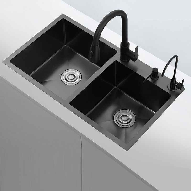 Contemporary Kitchen Sink Stainless Steel 3 Holes Drop-In Kitchen Sink Clearhalo 'Home Improvement' 'home_improvement' 'home_improvement_kitchen_sinks' 'Kitchen Remodel & Kitchen Fixtures' 'Kitchen Sinks & Faucet Components' 'Kitchen Sinks' 'kitchen_sinks' 1200x1200_d82d80e0-2697-4030-b62a-796f6c837771