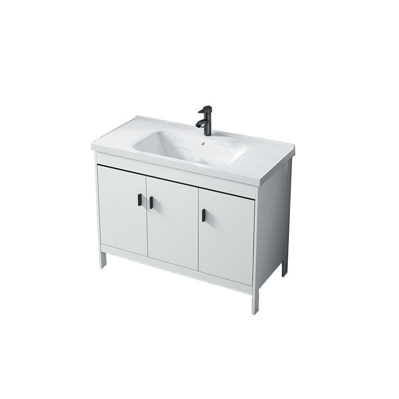 Modern Sink Vanity Free-standing Standard White Vanity Cabinet Clearhalo 'Bathroom Remodel & Bathroom Fixtures' 'Bathroom Vanities' 'bathroom_vanities' 'Home Improvement' 'home_improvement' 'home_improvement_bathroom_vanities' 1200x1200_d8383684-63fa-4faa-908c-79b82e15bf76