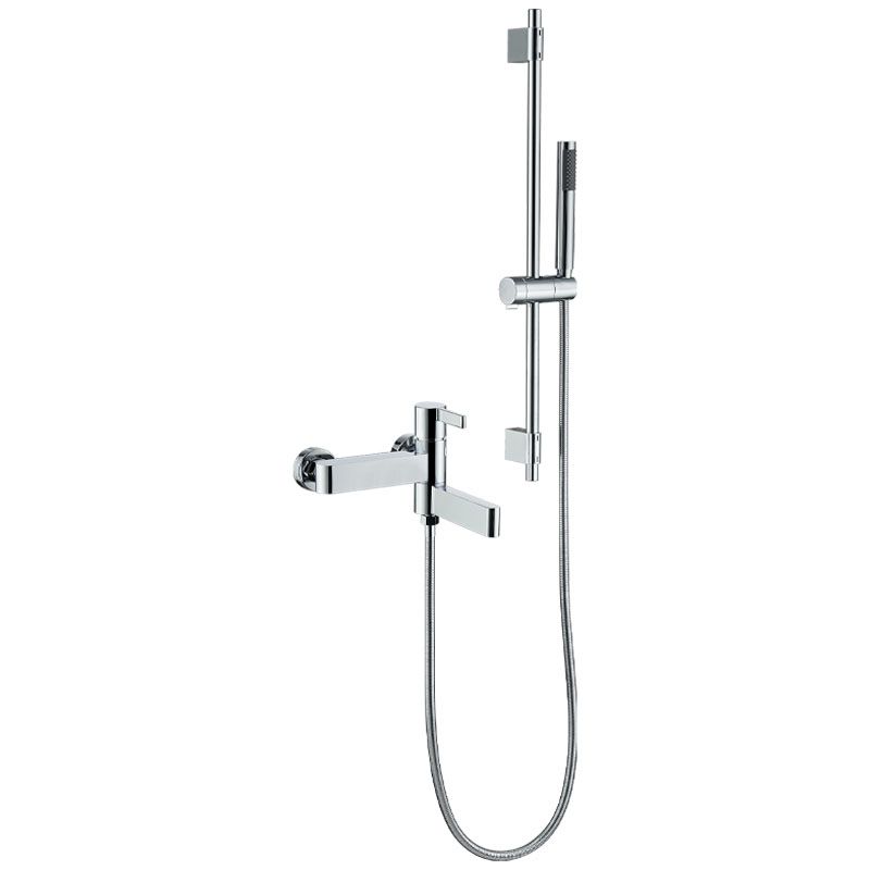 Contemporary Chrome Bath Faucet Trim Swivel Wall Mounted with Hand ...