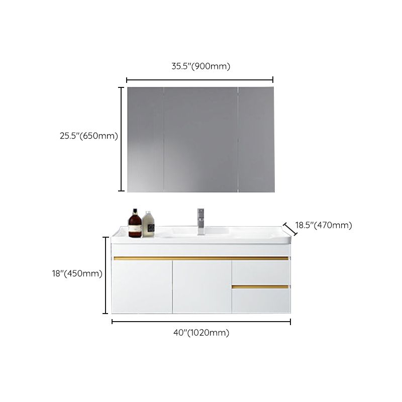 Gorgeous Space Saver Wooden Vanity Bathroom Vanity Cabinet with Mirror Cabinet Clearhalo 'Bathroom Remodel & Bathroom Fixtures' 'Bathroom Vanities' 'bathroom_vanities' 'Home Improvement' 'home_improvement' 'home_improvement_bathroom_vanities' 1200x1200_d8391c4e-c83f-45e2-8acb-7b244fe8d168