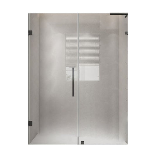 Extremely Narrow Frameless One-line Tempered Glass Shower Door Clearhalo 'Bathroom Remodel & Bathroom Fixtures' 'Home Improvement' 'home_improvement' 'home_improvement_shower_tub_doors' 'Shower and Tub Doors' 'shower_tub_doors' 'Showers & Bathtubs' 1200x1200_d8481a60-e897-4cec-97d4-c7850483787b