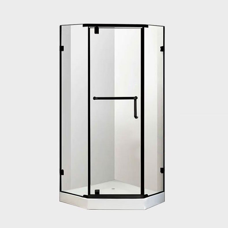 Neo-Angle Clear Shower Enclosure Corner Shower Stall with Header Clearhalo 'Bathroom Remodel & Bathroom Fixtures' 'Home Improvement' 'home_improvement' 'home_improvement_shower_stalls_enclosures' 'Shower Stalls & Enclosures' 'shower_stalls_enclosures' 'Showers & Bathtubs' 1200x1200_d84fe8f4-eb47-4016-8d3b-7944cd889ab4