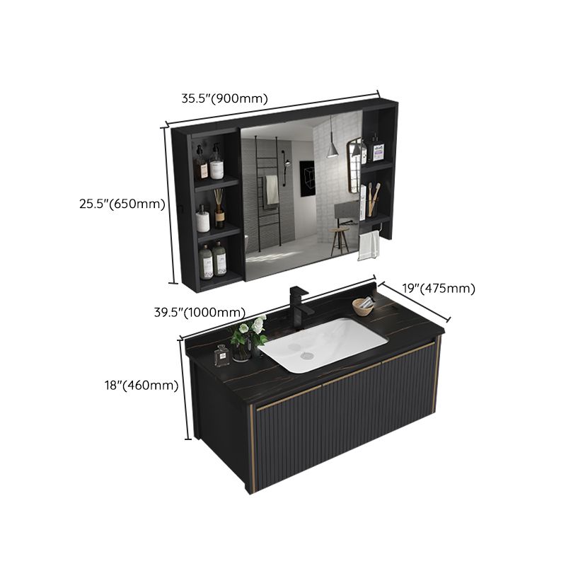 Modern Wall Mount Bathroom Vanity Set Stone Faucet Included Bathroom Vanity Clearhalo 'Bathroom Remodel & Bathroom Fixtures' 'Bathroom Vanities' 'bathroom_vanities' 'Home Improvement' 'home_improvement' 'home_improvement_bathroom_vanities' 1200x1200_d8566988-3924-422f-9820-d988bdd2497e