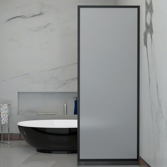 Fixed Glass Shower Door Black Stainless Steel Frame Shower Screen Clearhalo 'Bathroom Remodel & Bathroom Fixtures' 'Home Improvement' 'home_improvement' 'home_improvement_shower_tub_doors' 'Shower and Tub Doors' 'shower_tub_doors' 'Showers & Bathtubs' 1200x1200_d862dee1-c5bf-466e-8513-d9671ecd677f