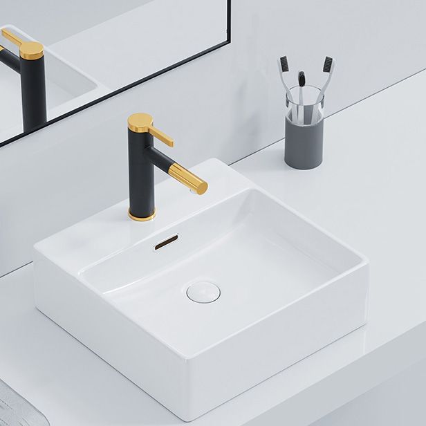 Ceramic Vessel Bath Sink Overflow Rectangular Swivel Faucet Bathroom Sink Clearhalo 'Bathroom Remodel & Bathroom Fixtures' 'Bathroom Sinks & Faucet Components' 'Bathroom Sinks' 'bathroom_sink' 'Home Improvement' 'home_improvement' 'home_improvement_bathroom_sink' 1200x1200_d86640cf-0add-4cf9-b05f-ef48b8daf5d2