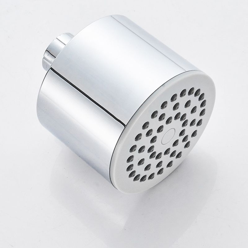 Round Stainless Steel Showerhead in Silver Wall-Mount Showerhead Clearhalo 'Bathroom Remodel & Bathroom Fixtures' 'Home Improvement' 'home_improvement' 'home_improvement_shower_heads' 'Shower Heads' 'shower_heads' 'Showers & Bathtubs Plumbing' 'Showers & Bathtubs' 1200x1200_d886b74c-2d62-4b0d-9755-227cebed94a6