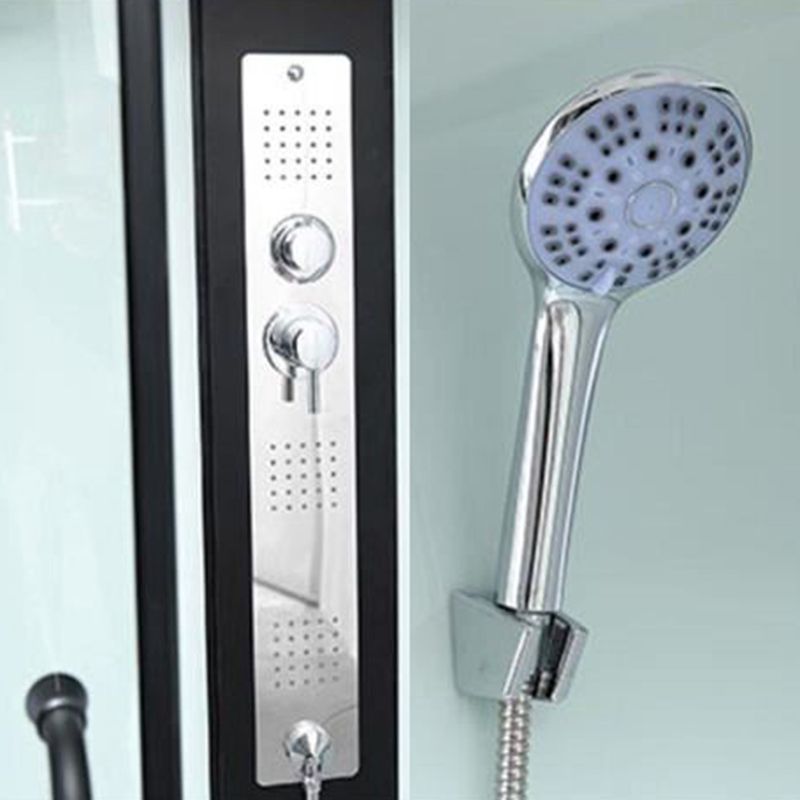 Framed Single Sliding Shower Stall Rectangle Frosted Shower Stall Clearhalo 'Bathroom Remodel & Bathroom Fixtures' 'Home Improvement' 'home_improvement' 'home_improvement_shower_stalls_enclosures' 'Shower Stalls & Enclosures' 'shower_stalls_enclosures' 'Showers & Bathtubs' 1200x1200_d88d8fa0-4d33-4c07-beb2-62d44d590da7