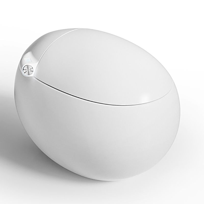 Contemporary Floor Mount Bidet Round White Foot Sensor Heated Seat Dryer Clearhalo 'Bathroom Remodel & Bathroom Fixtures' 'Bidets' 'Home Improvement' 'home_improvement' 'home_improvement_bidets' 'Toilets & Bidets' 1200x1200_d8a9d6c1-3c9c-4968-92c3-b78b50fb0391