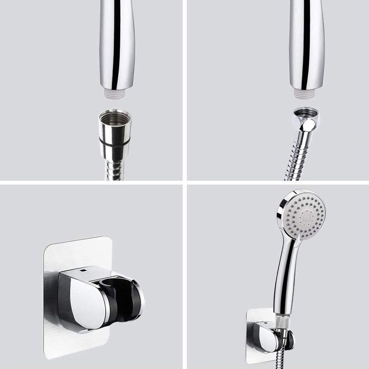 Traditional Shower Head Plain Metal Round Handheld Shower Head Clearhalo 'Bathroom Remodel & Bathroom Fixtures' 'Home Improvement' 'home_improvement' 'home_improvement_shower_heads' 'Shower Heads' 'shower_heads' 'Showers & Bathtubs Plumbing' 'Showers & Bathtubs' 1200x1200_d8aba5a6-0a65-4550-b2ff-9aad0090fe55