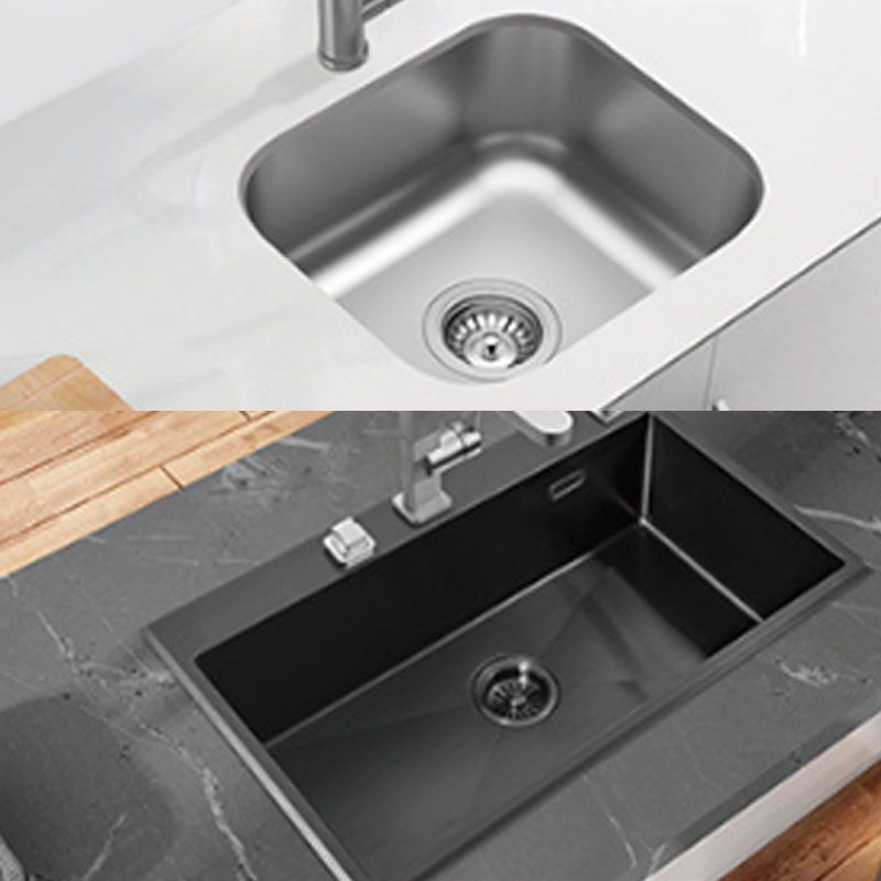 Modern Kitchen Sink Stainless Steel with Basket Strainer and Drain Assembly Sink Only Clearhalo 'Home Improvement' 'home_improvement' 'home_improvement_kitchen_sinks' 'Kitchen Remodel & Kitchen Fixtures' 'Kitchen Sinks & Faucet Components' 'Kitchen Sinks' 'kitchen_sinks' 1200x1200_d8b1343a-bf77-4a80-897b-41786764d7dd