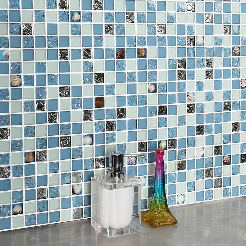 Modern Mosaic Tile Glass Brick Look Wall & Floor Tile with Square Shape Clearhalo 'Floor Tiles & Wall Tiles' 'floor_tiles_wall_tiles' 'Flooring 'Home Improvement' 'home_improvement' 'home_improvement_floor_tiles_wall_tiles' Walls and Ceiling' 1200x1200_d8b1ce6b-b69d-47db-b860-c061c1db4829