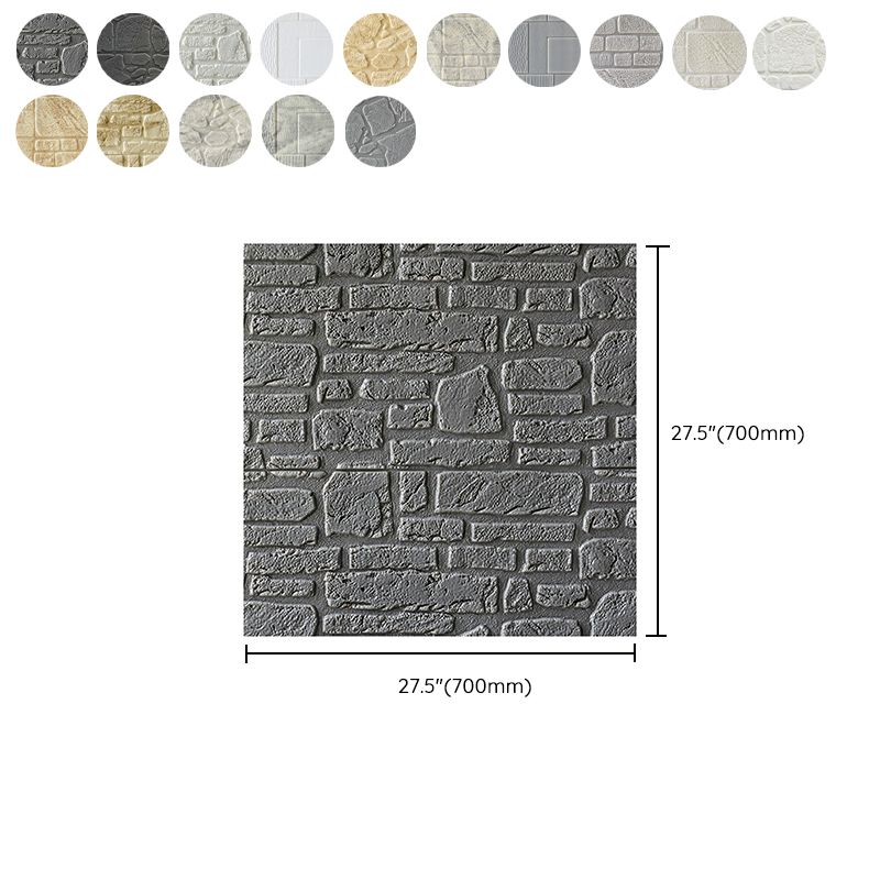 Waterproof Wall Ceiling 3D Faux Stone Foam Peel and Stick Living Room Panel (10-Pack) Clearhalo 'Flooring 'Home Improvement' 'home_improvement' 'home_improvement_wall_paneling' 'Wall Paneling' 'wall_paneling' 'Walls & Ceilings' Walls and Ceiling' 1200x1200_d8c80f0a-62e8-432c-ab59-480fbcc0c13d