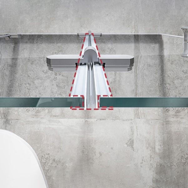 Frameless Folding Tempered Glass Shower Door with Thickened 304 Stainless Steel Fittings Clearhalo 'Bathroom Remodel & Bathroom Fixtures' 'Home Improvement' 'home_improvement' 'home_improvement_shower_tub_doors' 'Shower and Tub Doors' 'shower_tub_doors' 'Showers & Bathtubs' 1200x1200_d8e0e76e-193e-44ef-a3e3-bd7449d41023