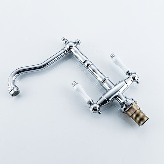 Traditional Kitchen Bar Faucet Double Handle High Arch No Sensor Bar Faucet Clearhalo 'Home Improvement' 'home_improvement' 'home_improvement_kitchen_faucets' 'Kitchen Faucets' 'Kitchen Remodel & Kitchen Fixtures' 'Kitchen Sinks & Faucet Components' 'kitchen_faucets' 1200x1200_d8fab315-505c-4be3-8629-d898b3452cf0