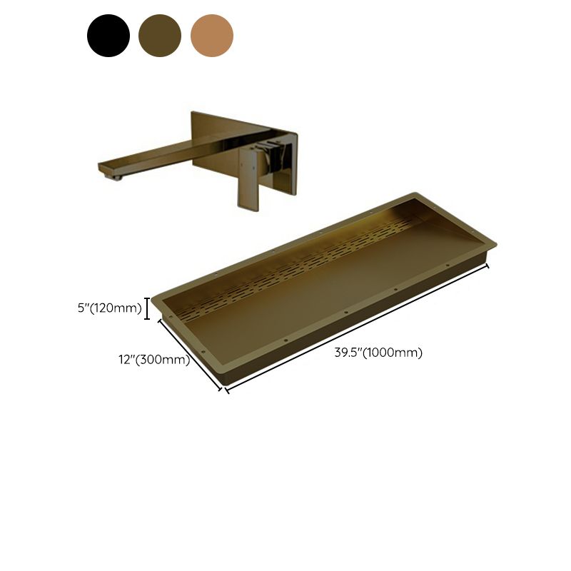 Modern Style Bathroom Sink Stainless Steel Rectangular Bathroom Sink with Hose Clearhalo 'Bathroom Remodel & Bathroom Fixtures' 'Bathroom Sinks & Faucet Components' 'Bathroom Sinks' 'bathroom_sink' 'Home Improvement' 'home_improvement' 'home_improvement_bathroom_sink' 1200x1200_d90dd16e-7467-4e3b-8489-e561987d89ae